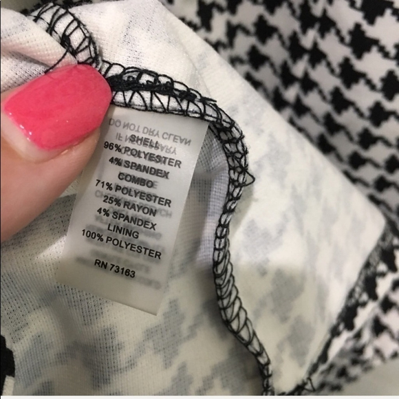 SPENSE black white Houndstooth sheath dress color block size 6 - Picture 9 of 9